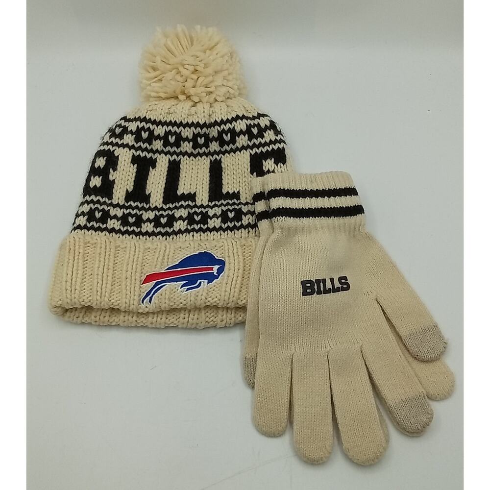 Buffalo Bills NFL Ultra Game Adult Beanie w/Gloves